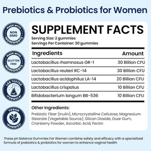 Vaginal Probiotics pH Balance Gummies
