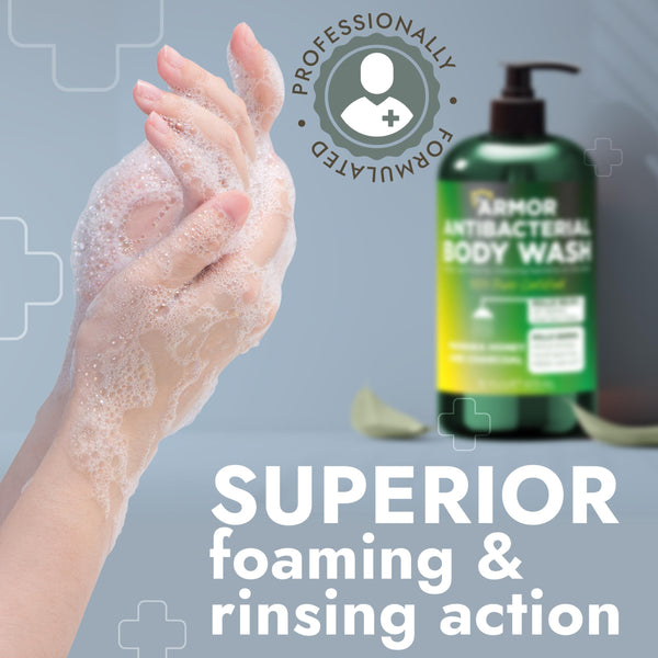 Terramed Just Think Comfort Antibacterial Body Wash & Body Scrub & Body Lotion | Manuka Honey & Charcoal