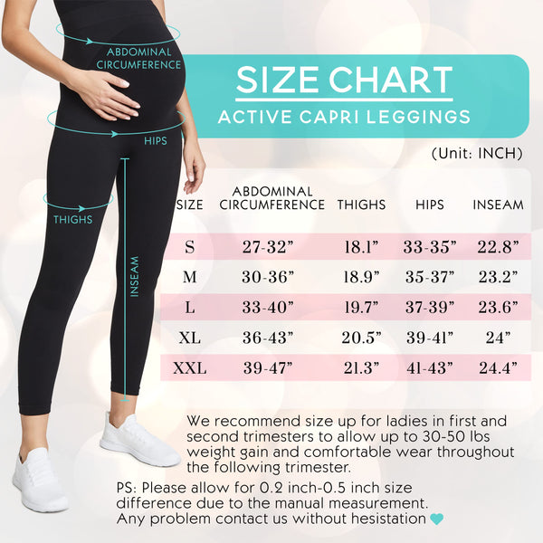 Terramed Just Think Comfort Maternity Capri Pregnancy Shaping Over The Belly Maternity Graduated Compression Tights Hosiery (Medium, Capri)
