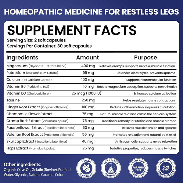 Magnesium Leg Comfort Support Pills