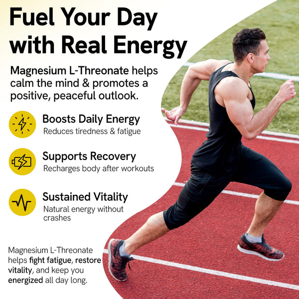 Magnesium L-Threonate Supplement 2000mg Soft Gels - Brain Supplements for Memory and Focus - High Absorption for Better Sleep Muscle and Brain Support - Stress Relief - 60 Count