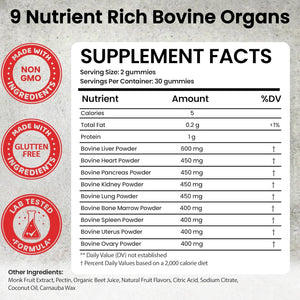 Beef Organs Gummies for Women