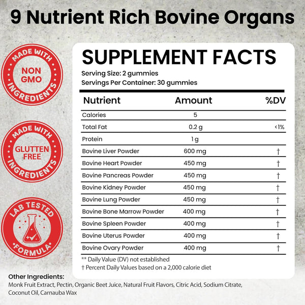 Beef Organs Gummies for Women