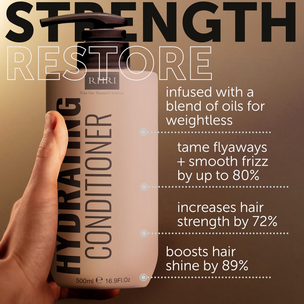 Hydrating Shampoo & Conditioner Set for Dry, Damaged & Fine Hair | Strengthen Hair Roots for Thicker, Stronger Hair, Nourishes Scalp, Reduces Breakage