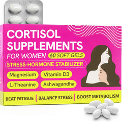 Cortisol Supplements for Women with Ashwagandha, Rhodiola & L-Theanine