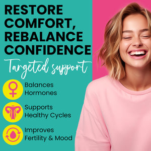 PCOS Support for Fertility & Cycle Health | Hormone Balance for Women | Helps with Irregular Cycles, Vaginal Dryness, Pelvic Discomfort & Mood Swings | Includes 10 Pre-Filled Applicators
