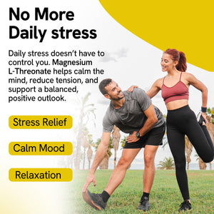 Magnesium L-Threonate Supplement 2000mg Soft Gels - Brain Supplements for Memory and Focus - High Absorption for Better Sleep Muscle and Brain Support - Stress Relief - 60 Count