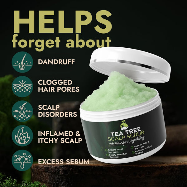 Tea Tree Scalp Scrub for Itchy & Dry Scalp