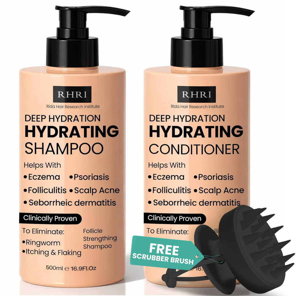 Hydrating Shampoo & Conditioner Set for Dry, Damaged & Fine Hair | Strengthen Hair Roots for Thicker, Stronger Hair, Nourishes Scalp, Reduces Breakage