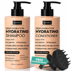 Hydrating Shampoo & Conditioner Set for Dry, Damaged & Fine Hair | Strengthen Hair Roots for Thicker, Stronger Hair, Nourishes Scalp, Reduces Breakage