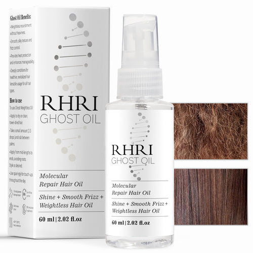 Ghost Hair Oil for Damaged, Curly Hair - Weightless Smoothing Oil with UV/Heat Protection, Frizz Control, Mega Shine, and Split End Repair