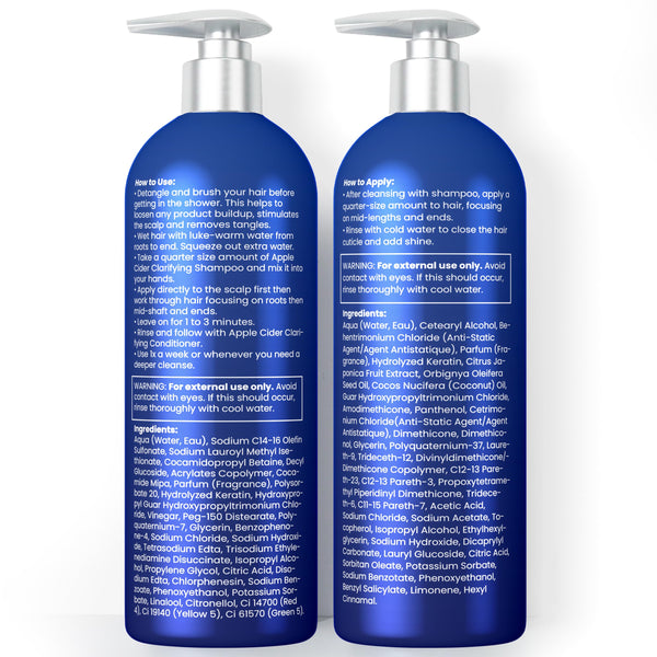 Hydrating Shampoo & Conditioner Set for Dry, Damaged & Fine Hair | Strengthen Hair Roots for Thicker, Stronger Hair, Nourishes Scalp, Reduces Breakage