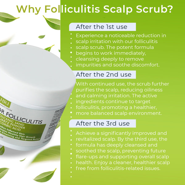 Folliculitis Shampoo | Antifungal Shampoo for Seborrheic Dermatitis, Scalp Psoriasis & Dandruff | Soothes Itchy, Dry Scalp | Cleanses, Exfoliates & Removes Build-Up | Reactivates Hair Follicles