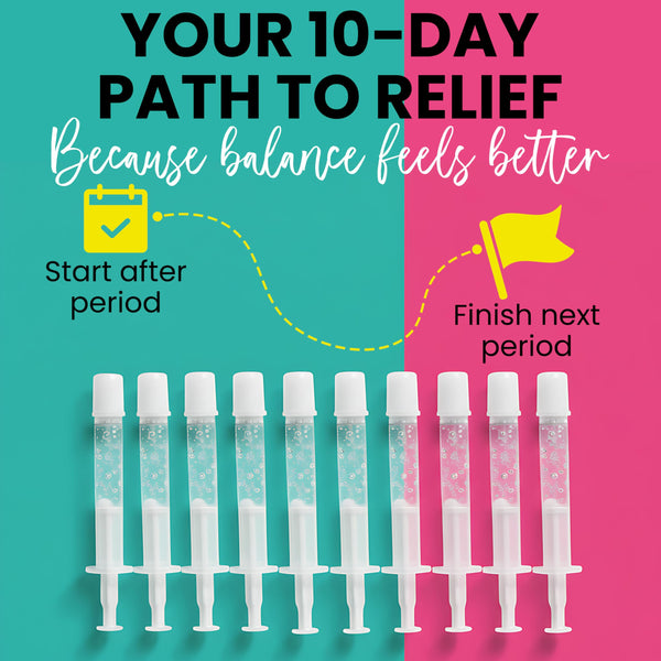 PCOS Support for Fertility & Cycle Health | Hormone Balance for Women | Helps with Irregular Cycles, Vaginal Dryness, Pelvic Discomfort & Mood Swings | Includes 10 Pre-Filled Applicators