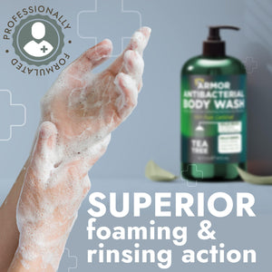 Terramed Just Think Comfort Antibacterial Body Wash & Body Scrub & Body Lotion | Manuka Honey & Charcoal