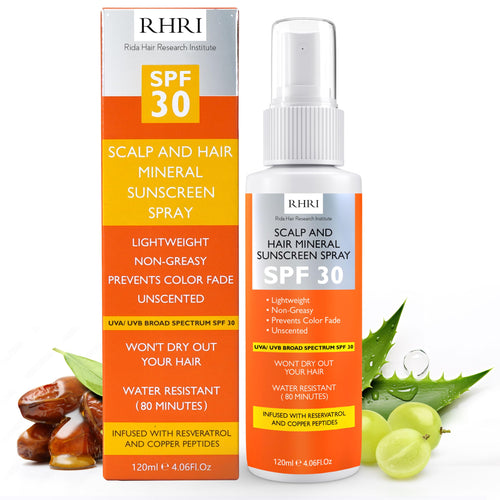 Premium SPF 30 Hair Sunscreen Spray | Non-Greasy UV Protection for Hair and Scalp | Travel-Size UV Protection | Beach SunBlock | Scalp Sunscreen 4 oz 120 ml (Pack of 2)