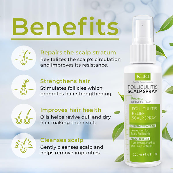 Folliculitis Shampoo | Antifungal Shampoo for Seborrheic Dermatitis, Scalp Psoriasis & Dandruff | Soothes Itchy, Dry Scalp | Cleanses, Exfoliates & Removes Build-Up | Reactivates Hair Follicles