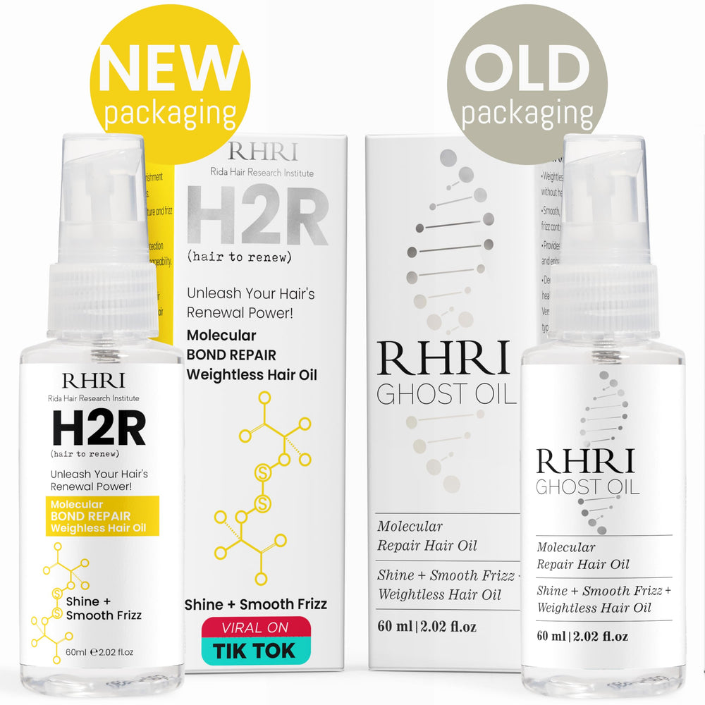 Ghost Hair Oil for Damaged, Curly Hair - Weightless Smoothing Oil with UV/Heat Protection, Frizz Control, Mega Shine, and Split End Repair