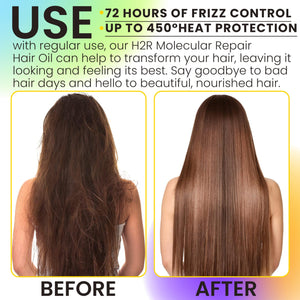 Ghost Hair Oil for Damaged, Curly Hair - Weightless Smoothing Oil with UV/Heat Protection, Frizz Control, Mega Shine, and Split End Repair