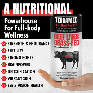 Beef Liver Supplement Grass Fed | Beef Organs Gummies for Women | Pasture Raised in New Zealand | High in Vitamin A, B12 & Heme Iron | Non-GMO | Hormone & Pesticide Free | 60 Gummies