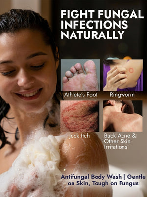 Menthol Antifungal Body Wash + Scrubber