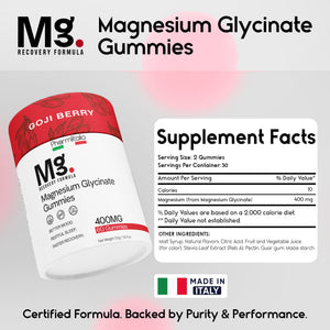 Magnesium Glycinate Gummies for Relaxation, Sleep & Muscle Support | Goji Berry Flavor