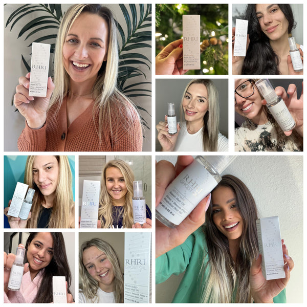 Ghost Hair Oil for Damaged, Curly Hair - Weightless Smoothing Oil with UV/Heat Protection, Frizz Control, Mega Shine, and Split End Repair