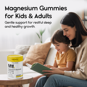Magnesium Glycinate Gummies for Relaxation, Sleep & Muscle Support | Pineapple Flavor