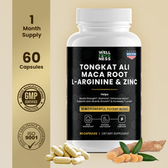 Tongkat Ali, Maca Root, L-Arginine & Zinc Supplement for Men